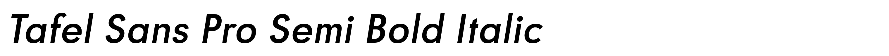 Tafel Sans Pro Semi Bold Italic